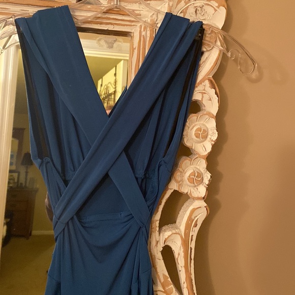Strappy, sexy wrap dress. A pretty teal color. - Picture 2 of 3